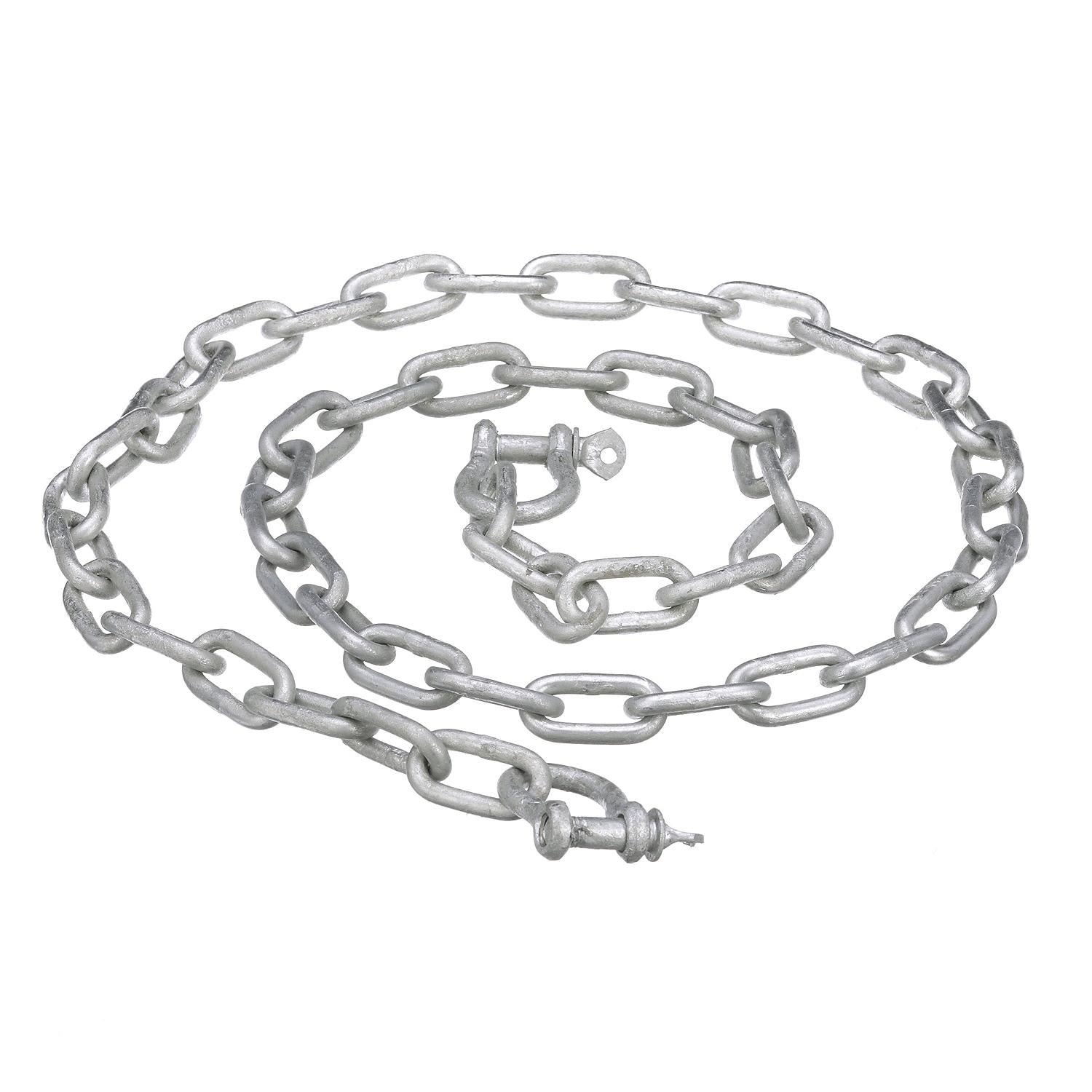 Galvanized Anchor Lead Chain w/ Shackles, 3/16in x 4ft