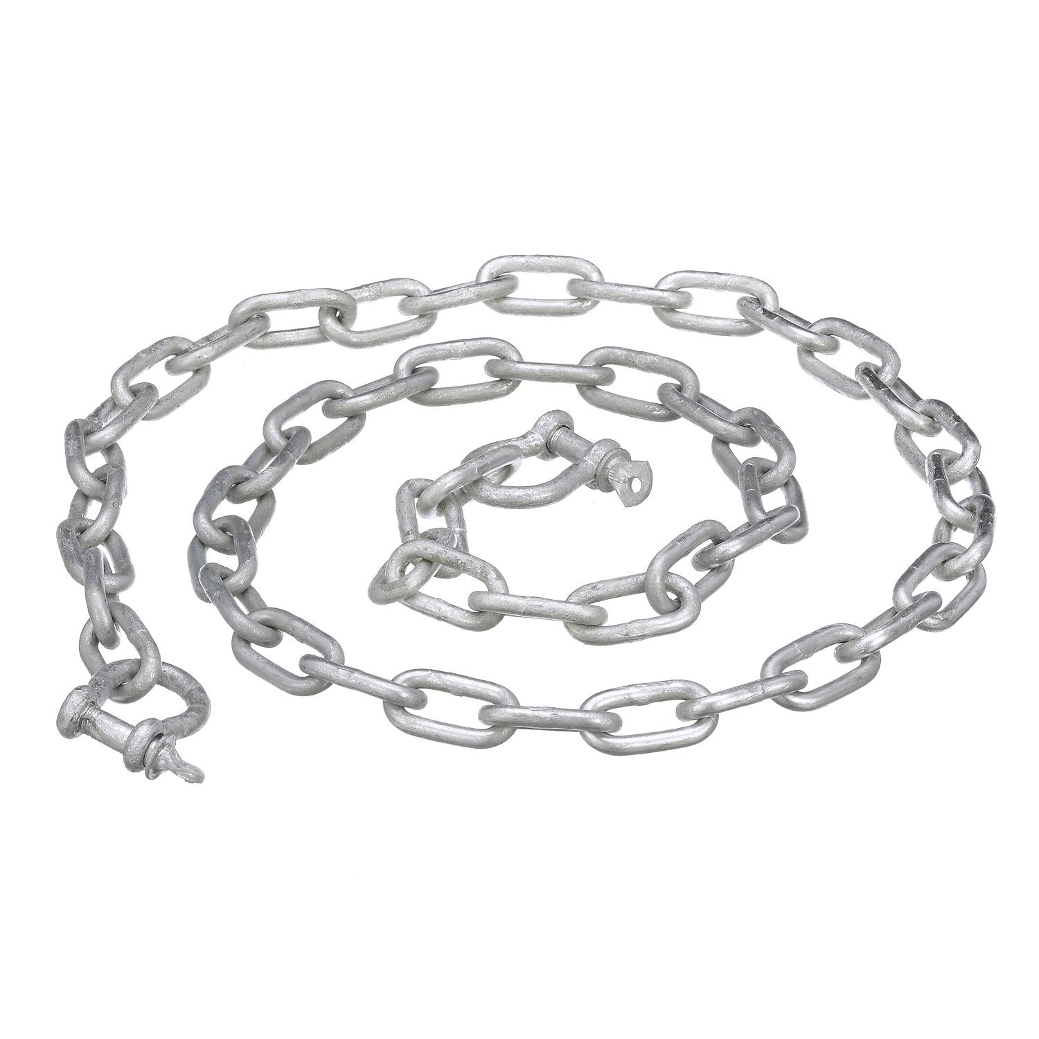 Galvanized Anchor Lead Chain w/ Shackles, 3/16in x 4ft