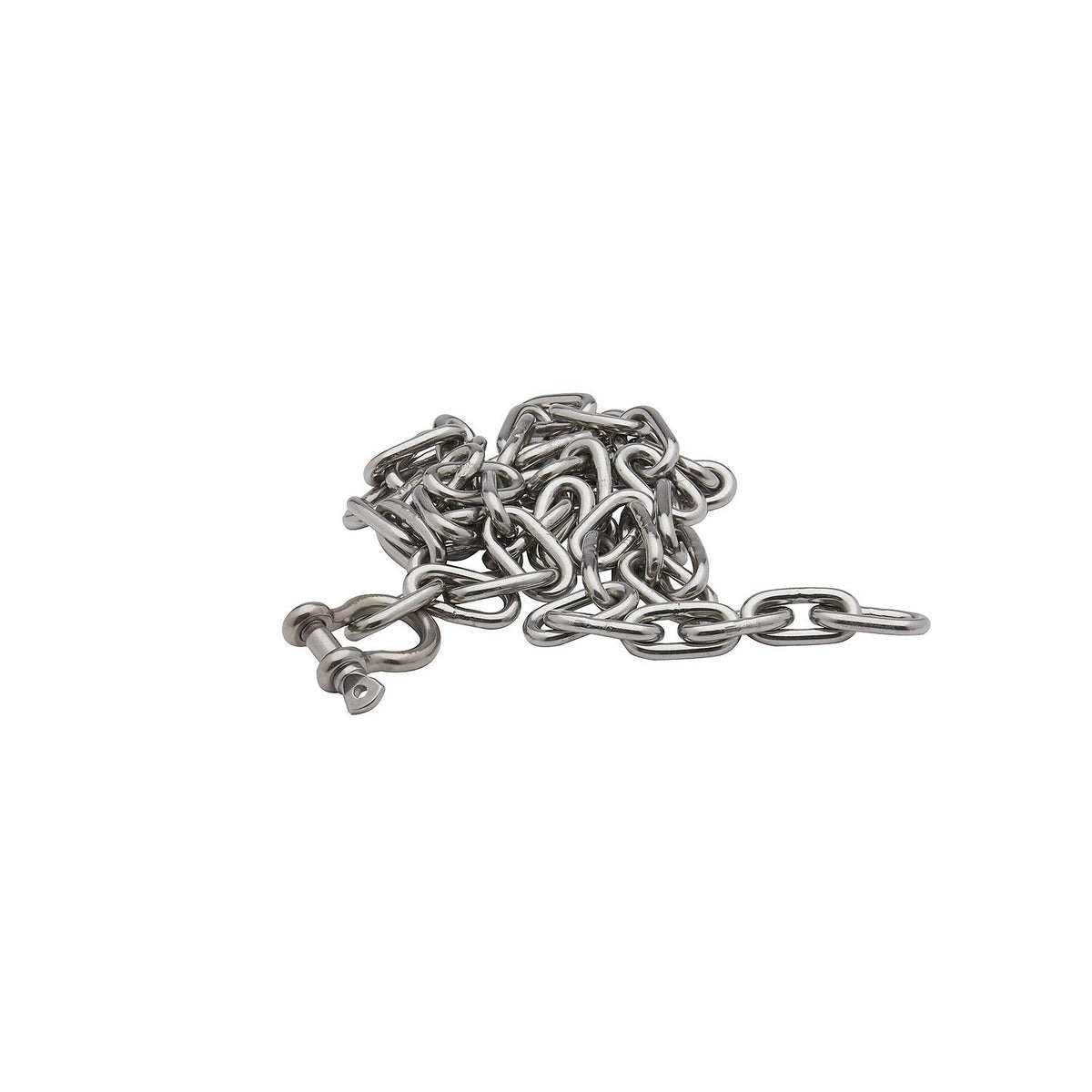 Stainless Steel Anchor Lead Chain, 3/16in x 4ft, 1/4in Shackle