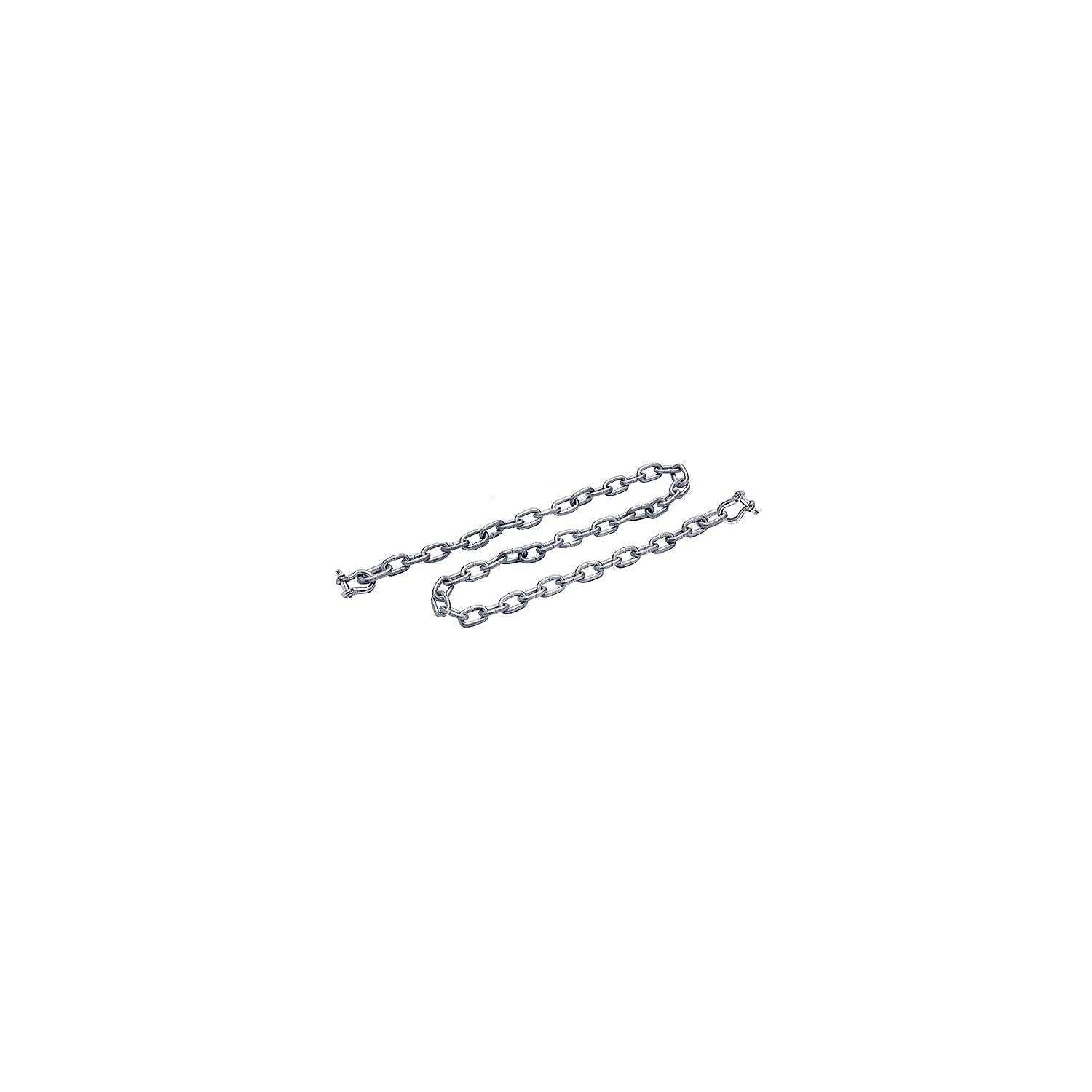 Galvanized Anchor Lead Chain w/ Shackles, 3/16in x 4ft