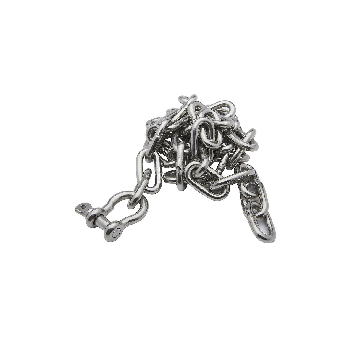 Stainless Steel Anchor Lead Chain, 1/4in x 4ft, 5/16in Shackle