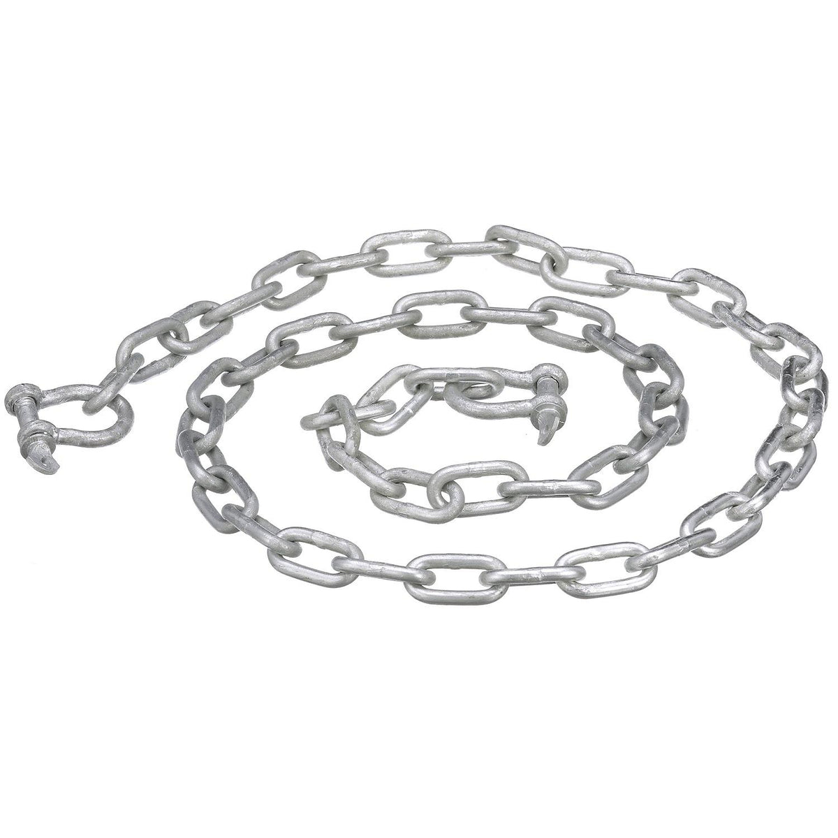 Galvanized Anchor Lead Chain w/ Shackles, 5/16in x 5ft