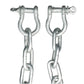 Galvanized Anchor Lead Chain w/ Shackles, 5/16in x 5ft
