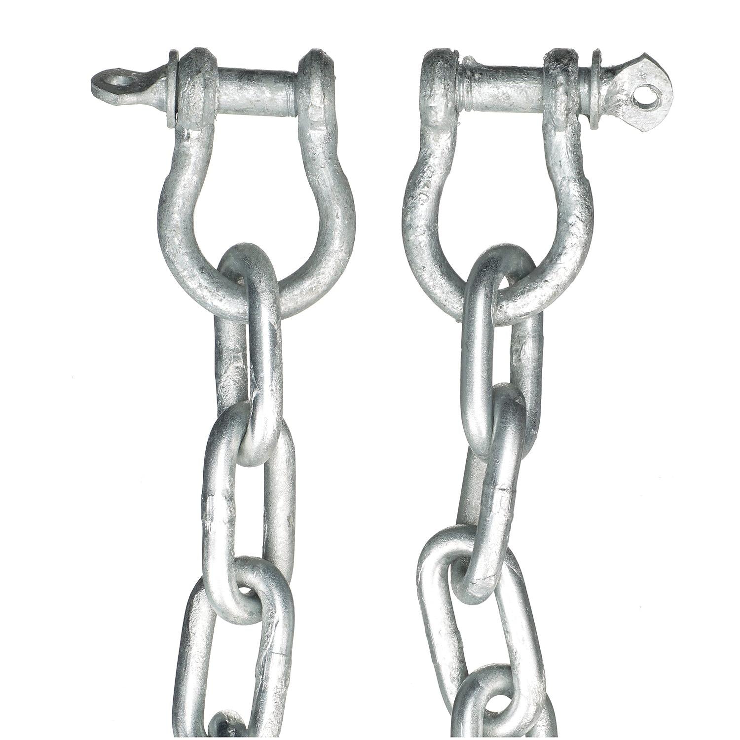 Galvanized Anchor Lead Chain w/ Shackles, 5/16in x 5ft