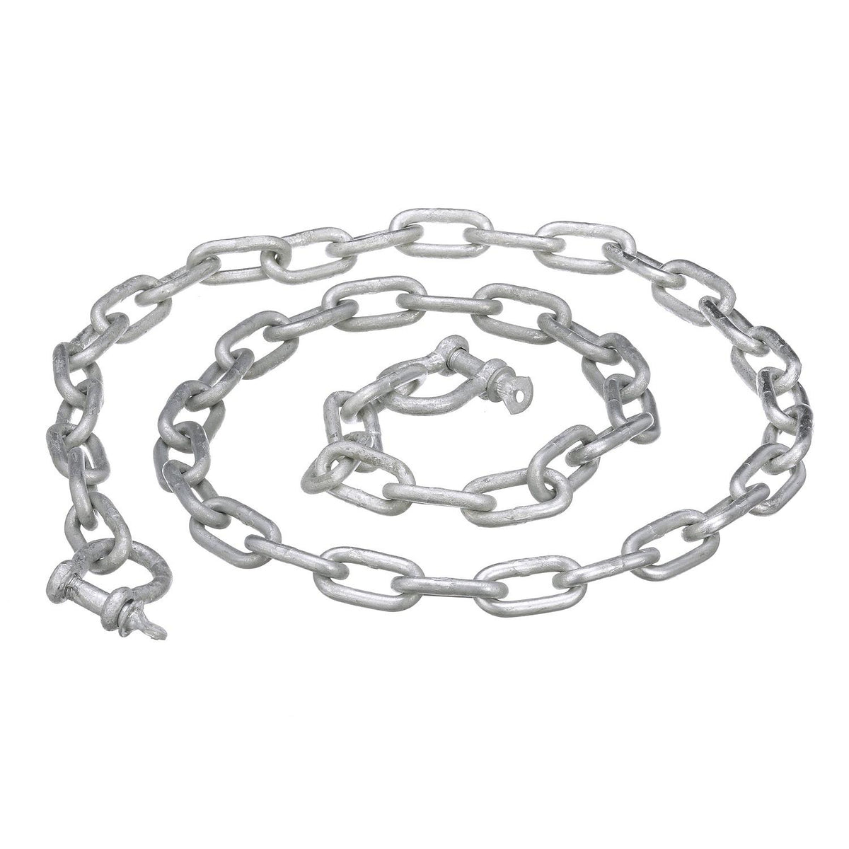 Galvanized Anchor Lead Chain w/ Shackles, 5/16in x 5ft