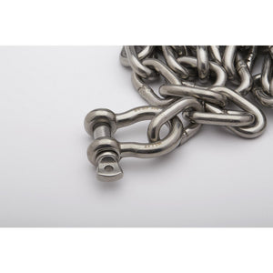 Stainless Steel Anchor Lead Chain, 5/16in x 5ft, 3/8in Shackle