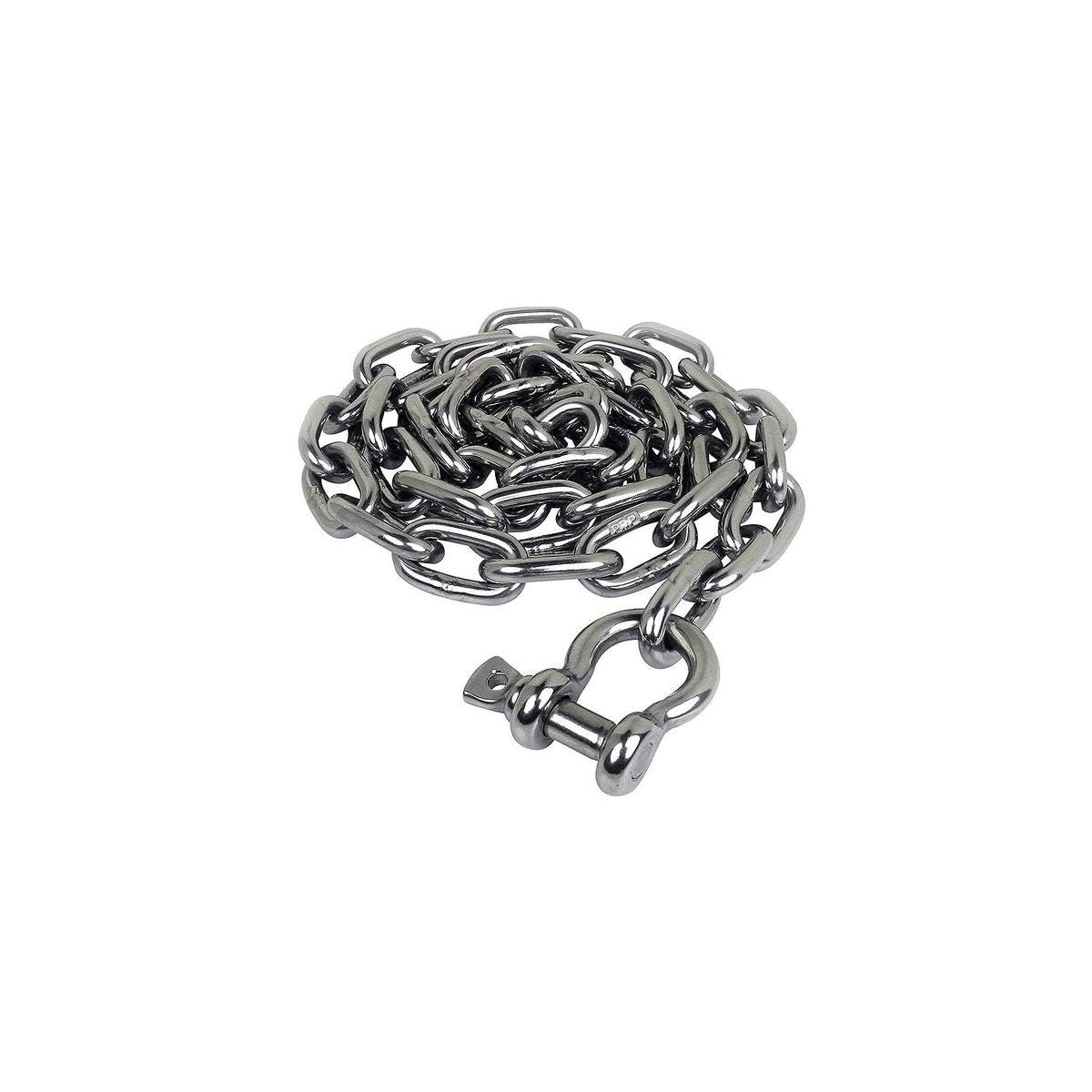 Stainless Steel Anchor Lead Chain, 5/16in x 5ft, 3/8in Shackle