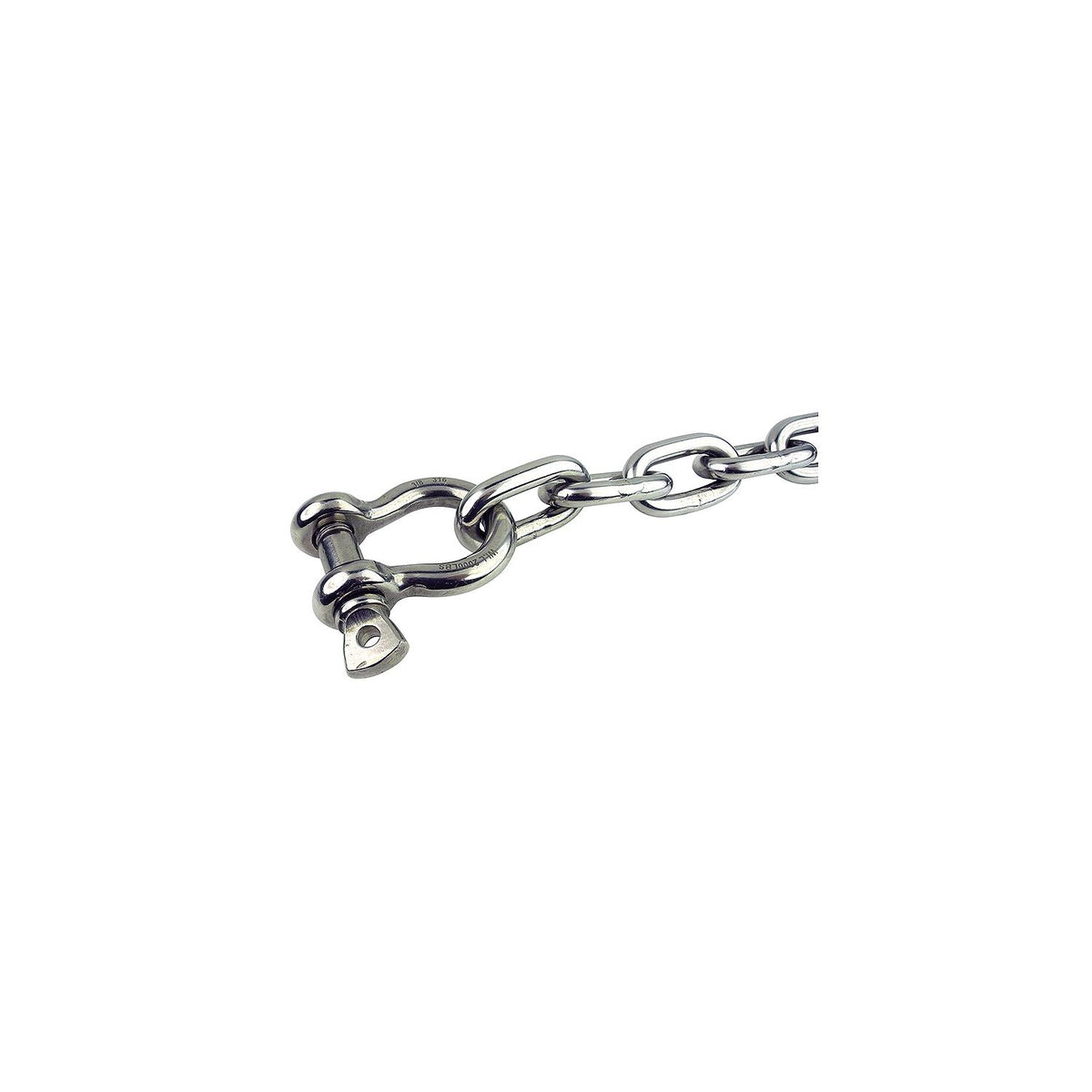 Stainless Steel Anchor Lead Chain, 5/16in x 5ft, 3/8in Shackle