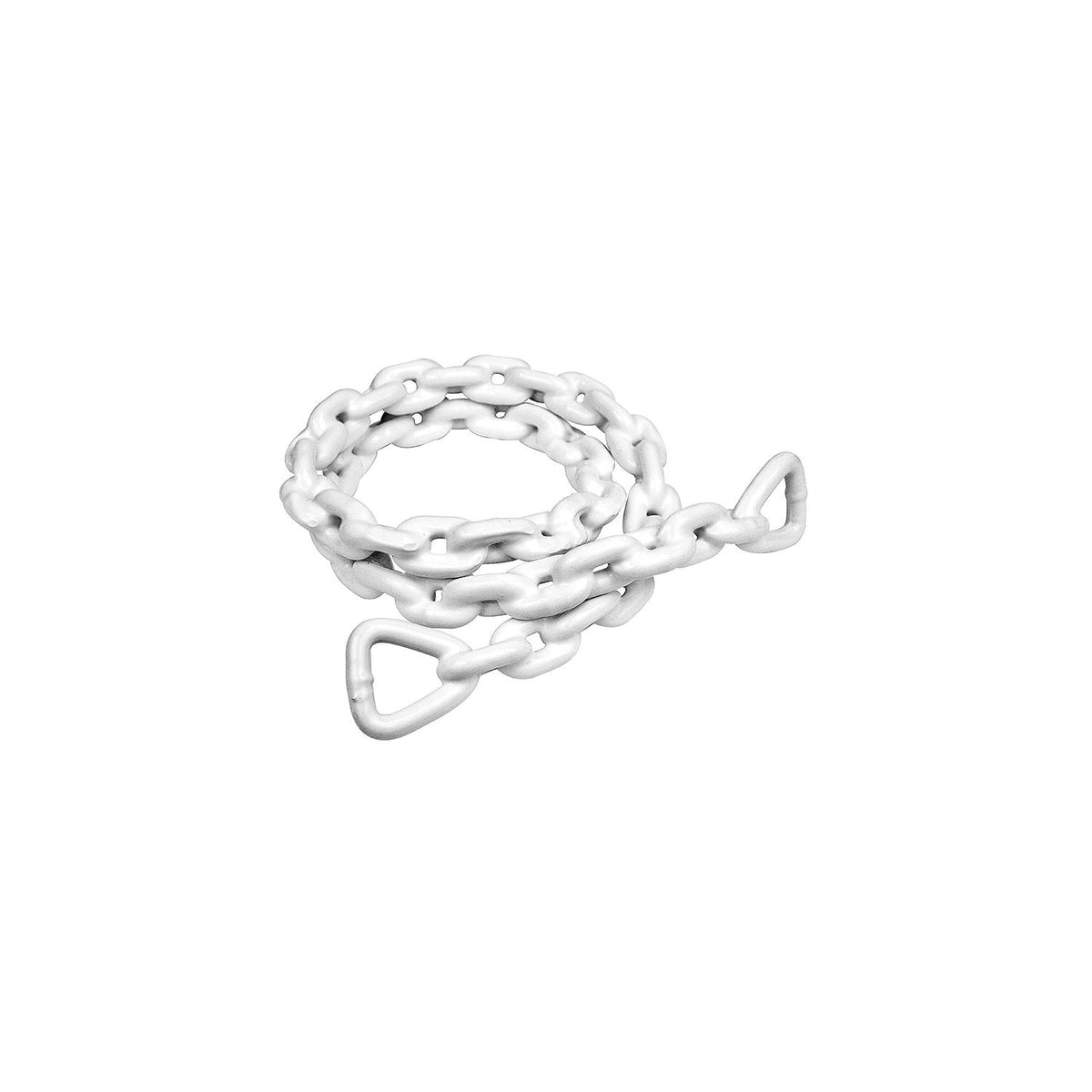 White PVC Coated Galvanized Anchor Lead Chain, 3/8in x 6ft