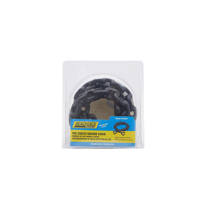 Black PVC Coated Galvanized Anchor Lead Chain, 1/4in x 4ft