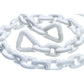 White PVC Coated Galvanized Anchor Lead Chain, 5/16in x 5ft