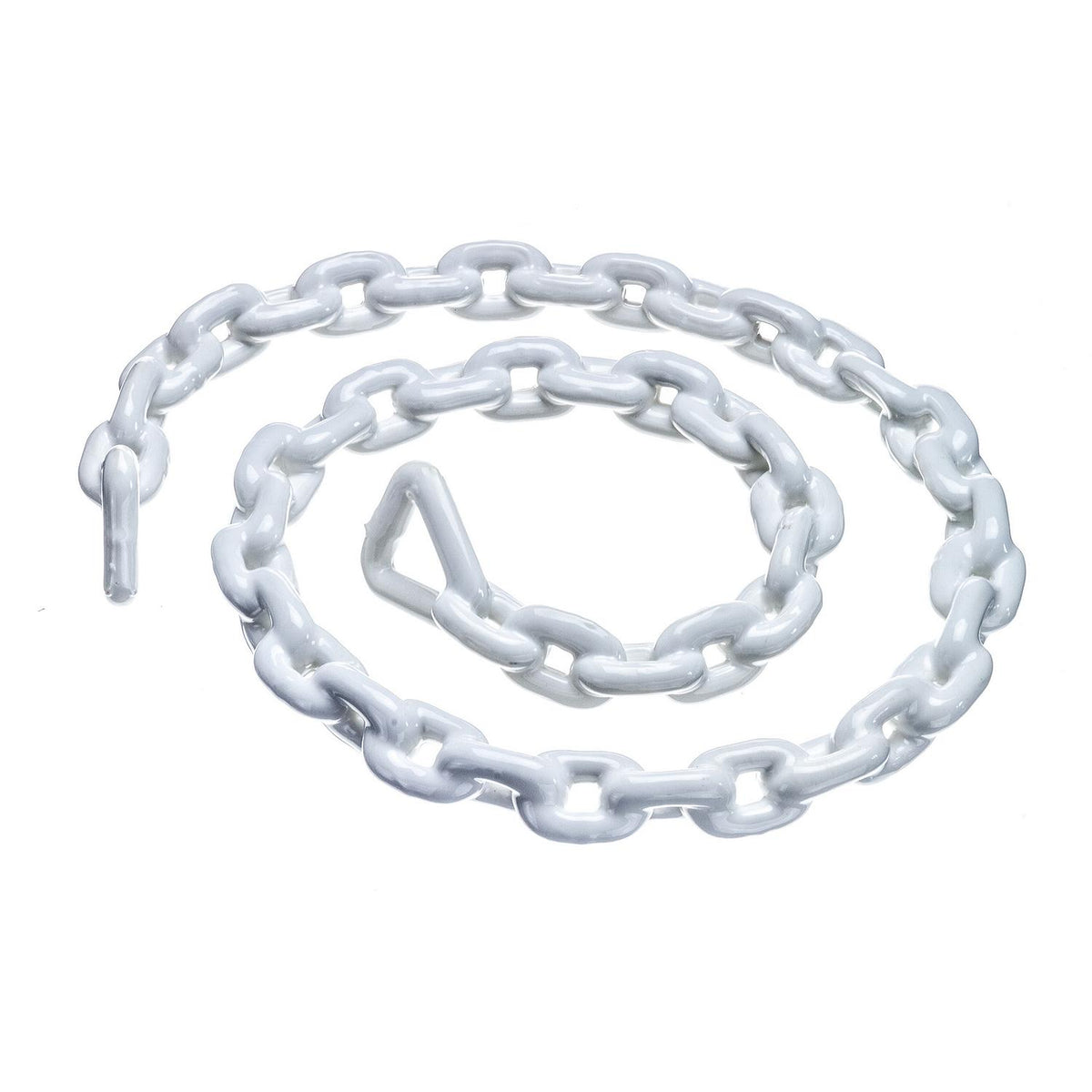 White PVC Coated Galvanized Anchor Lead Chain, 5/16in x 5ft