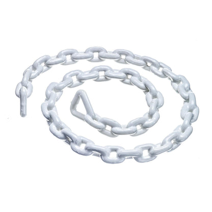 White PVC Coated Galvanized Anchor Lead Chain, 5/16in x 5ft