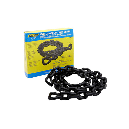 Black PVC Coated Galvanized Anchor Lead Chain, 5/16in x 5ft