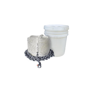 Anchor Rode, 5/8in x 200ft 3-Strand Nylon Rope & 5/16in x 15ft Chain w/ 5/16in Shackle