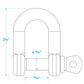 Stainless Steel inDin Anchor Shackle, 1/2in
