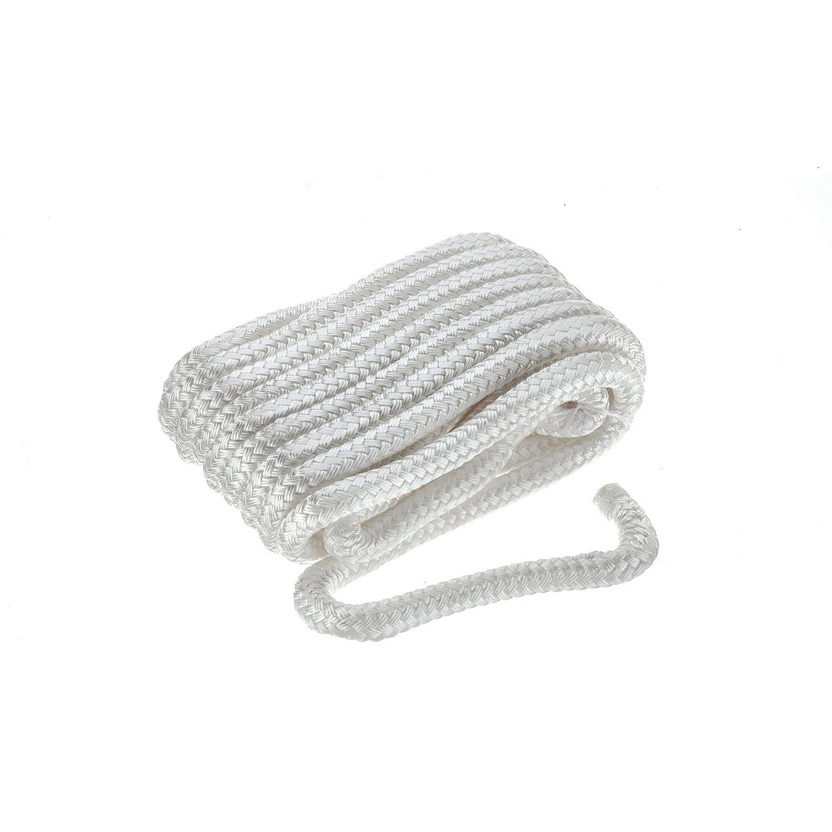 Double Braid Nylon Dock Line, White, 5/8in x 30ft