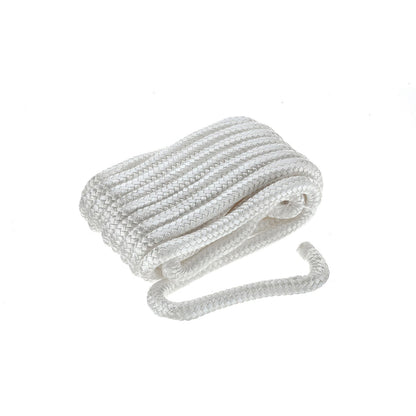 Double Braid Nylon Dock Line, White, 5/8in x 30ft