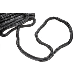 Double Braid Nylon Dock Line, Black, 5/8in x 30ft