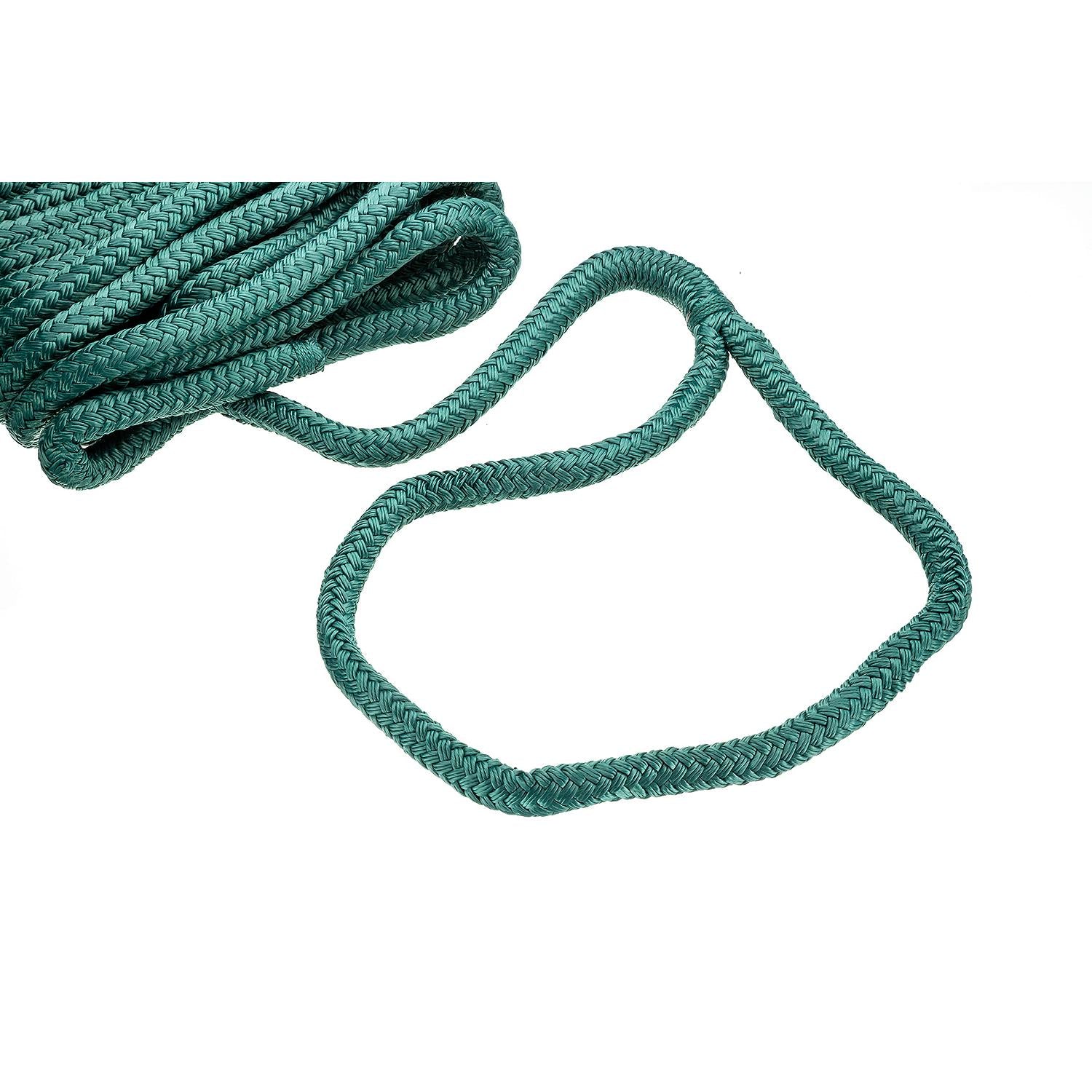 Double Braid Nylon Dock Line, Forest Green, 5/8in x 30ft