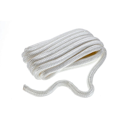 Double Braid Nylon Dock Line, White, 3/4in x 25ft