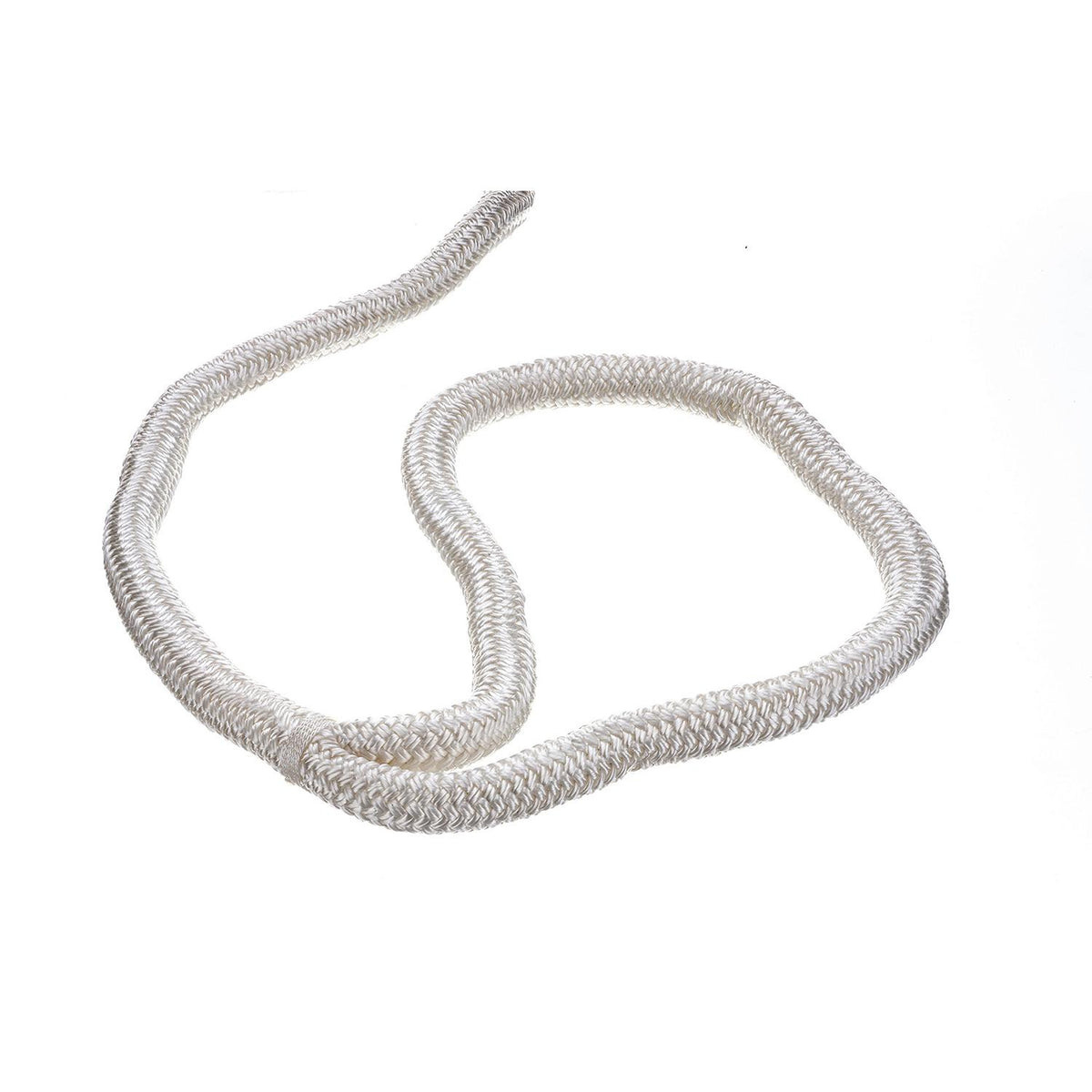 Double Braid Nylon Dock Line, White, 3/4in x 50ft