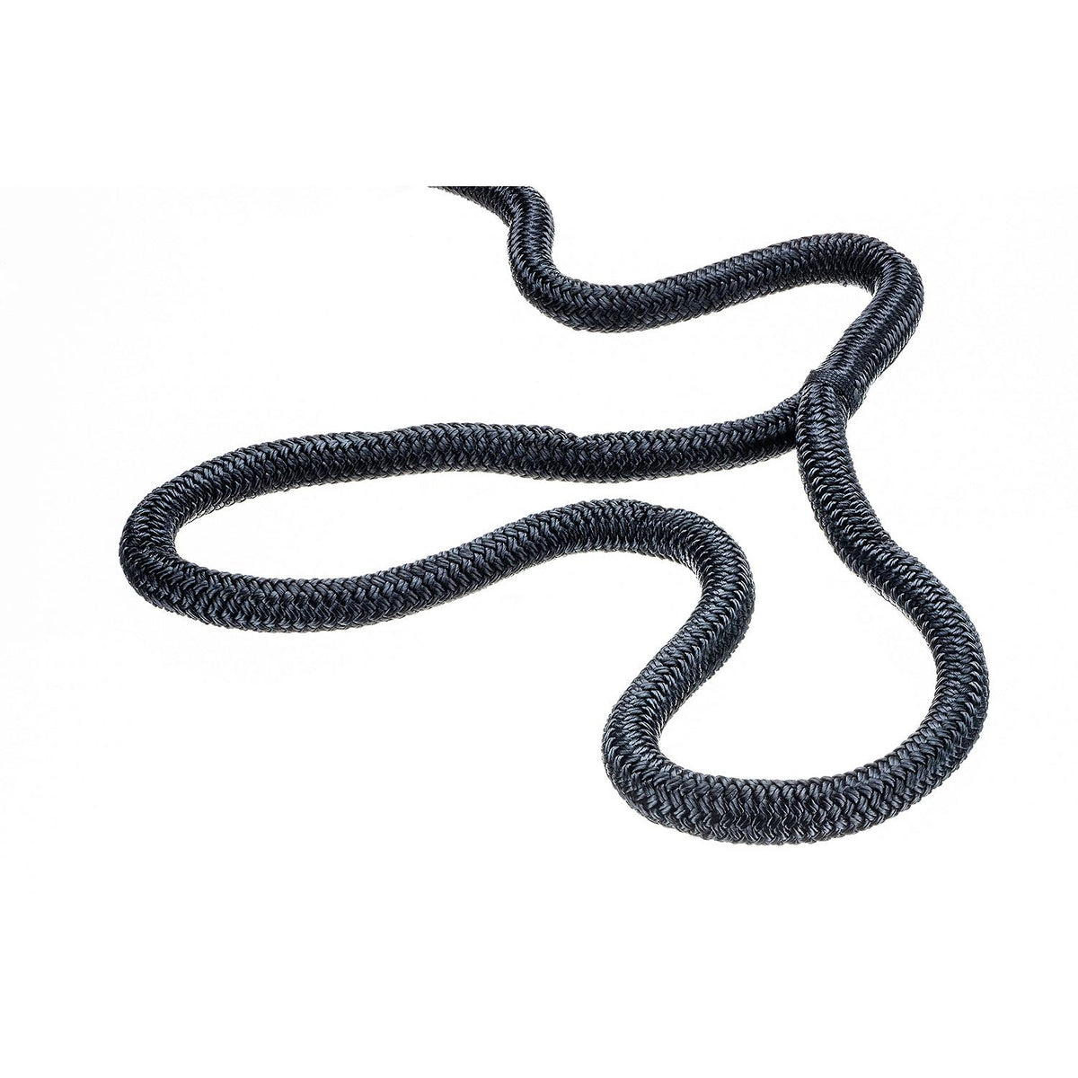 Double Braid Nylon Dock Line, Black,  3/4in x 25ft
