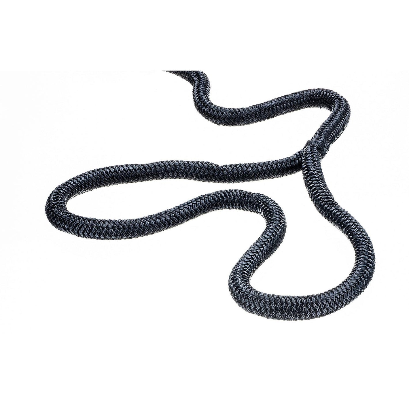 Double Braid Nylon Dock Line, Black,  3/4in x 25ft