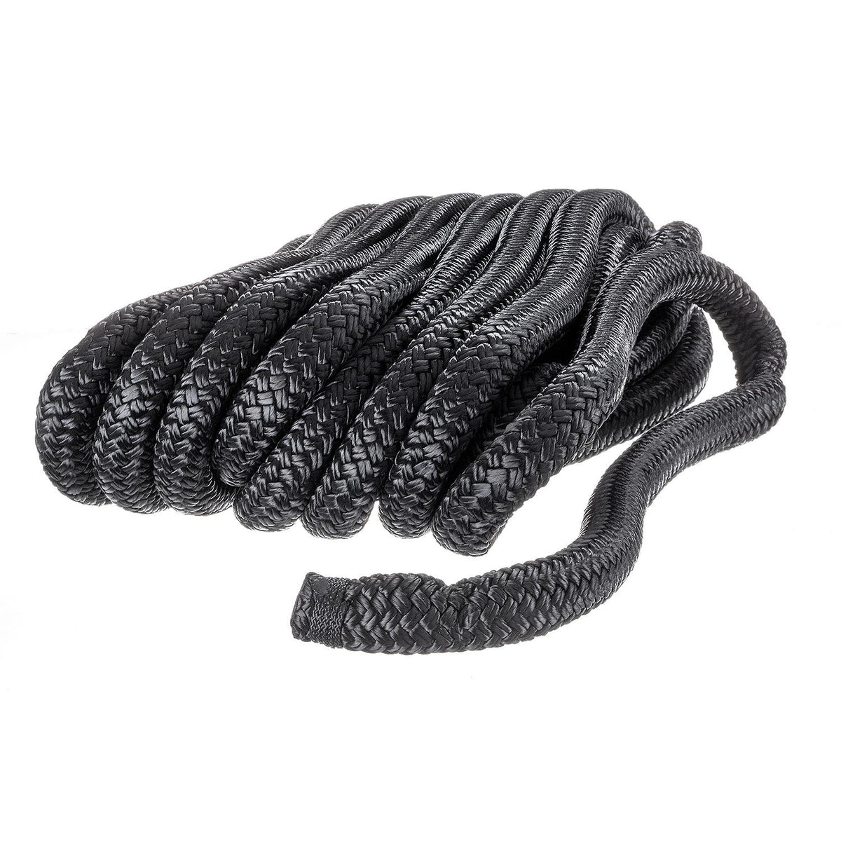 Double Braid Nylon Dock Line, Black, 3/4in x 35ft