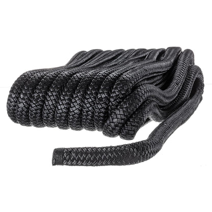Double Braid Nylon Dock Line, Black, 3/4in x 50ft