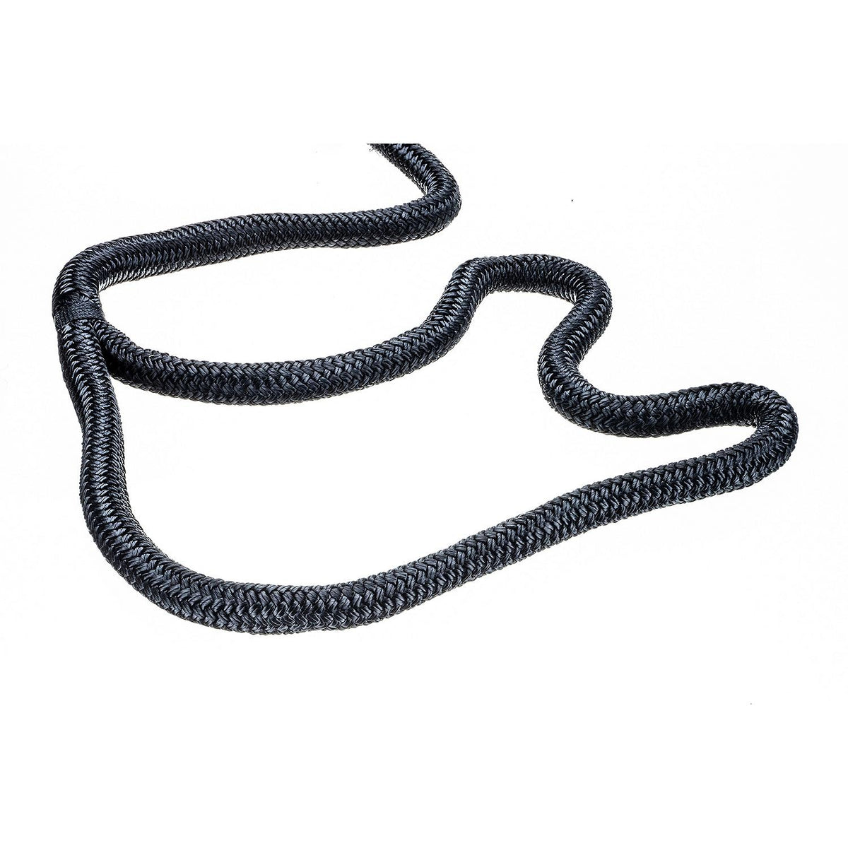 Double Braid Nylon Dock Line, Black, 3/4in x 50ft