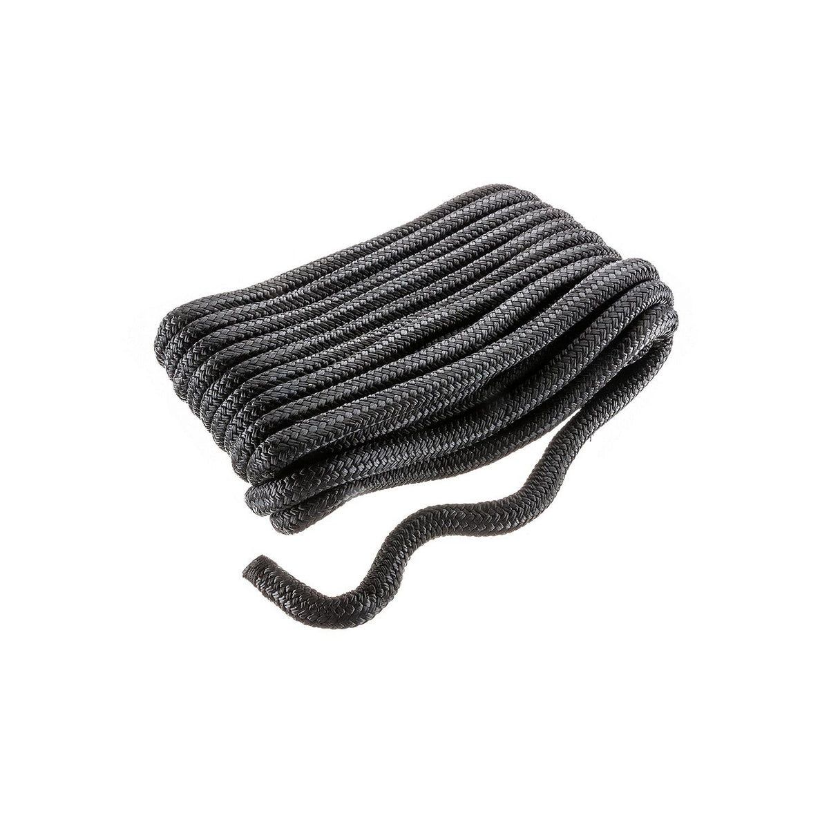 Double Braid Nylon Dock Line, Black, 3/4in x 50ft