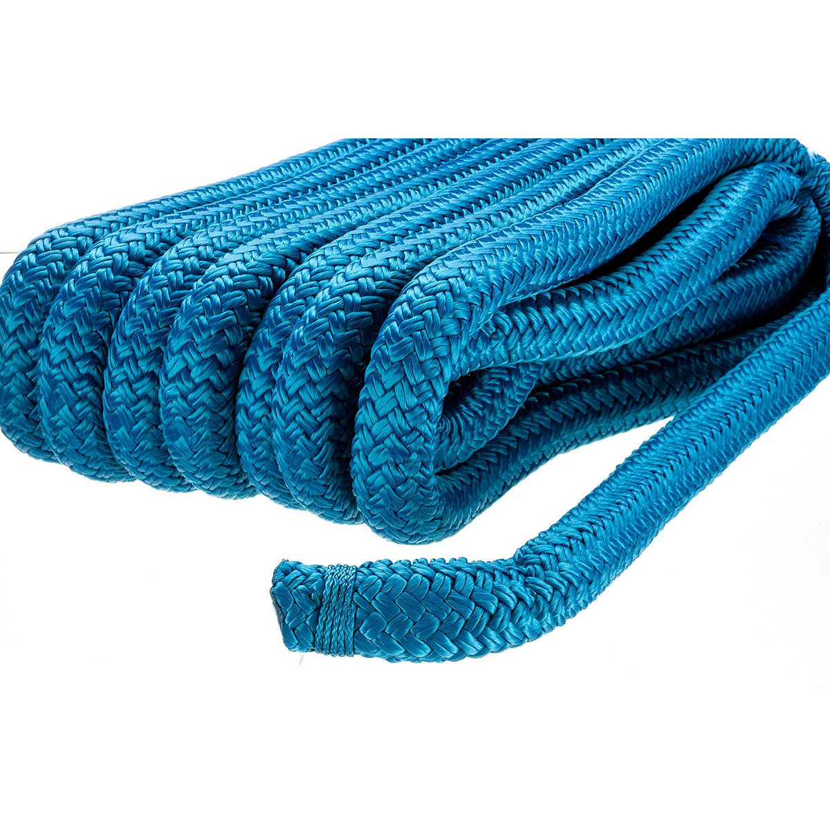 Double Braid Nylon Dock Line, Blue,  3/4in x 25ft