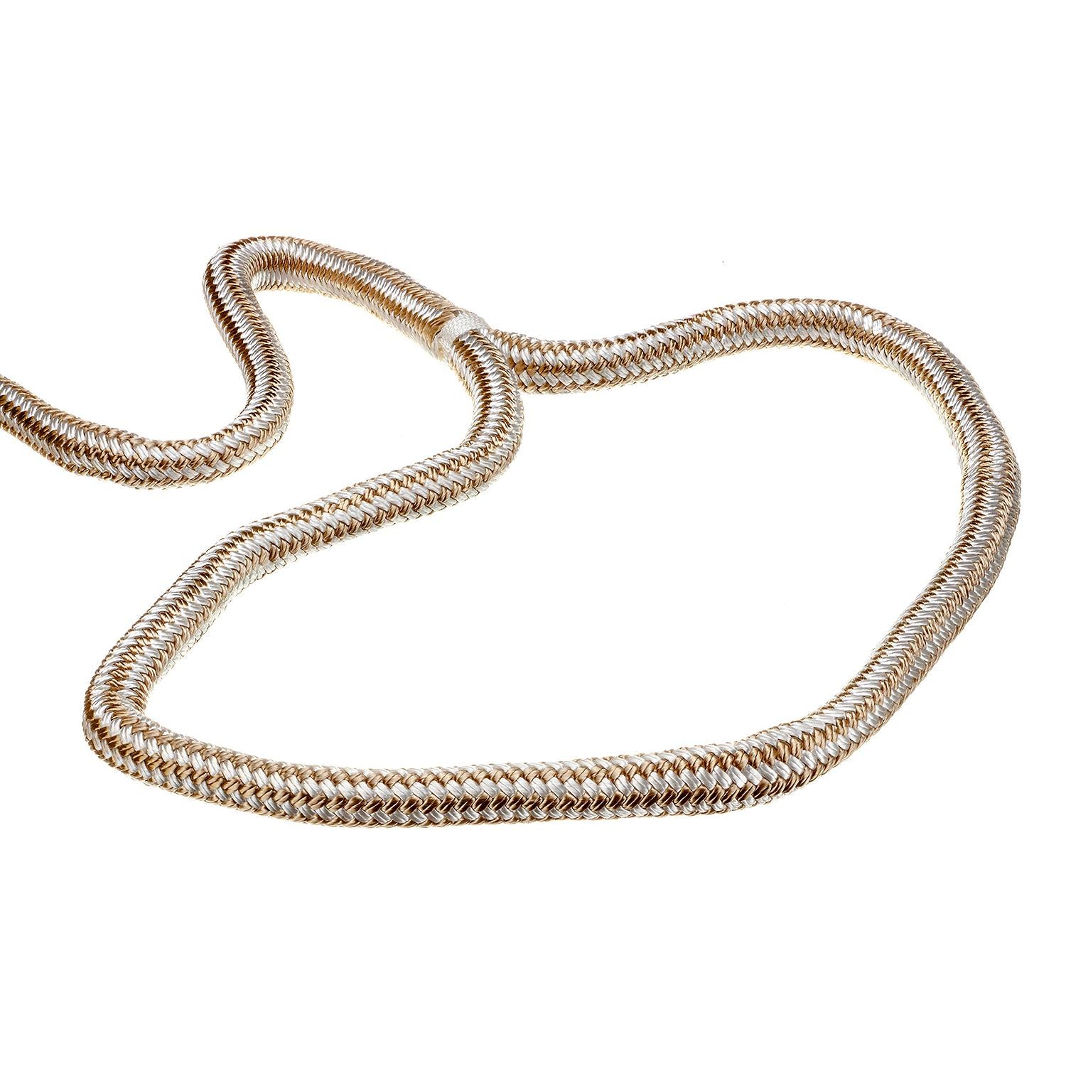 Double Braid Nylon Dock Line, Gold/ White,  3/4in x 25ft