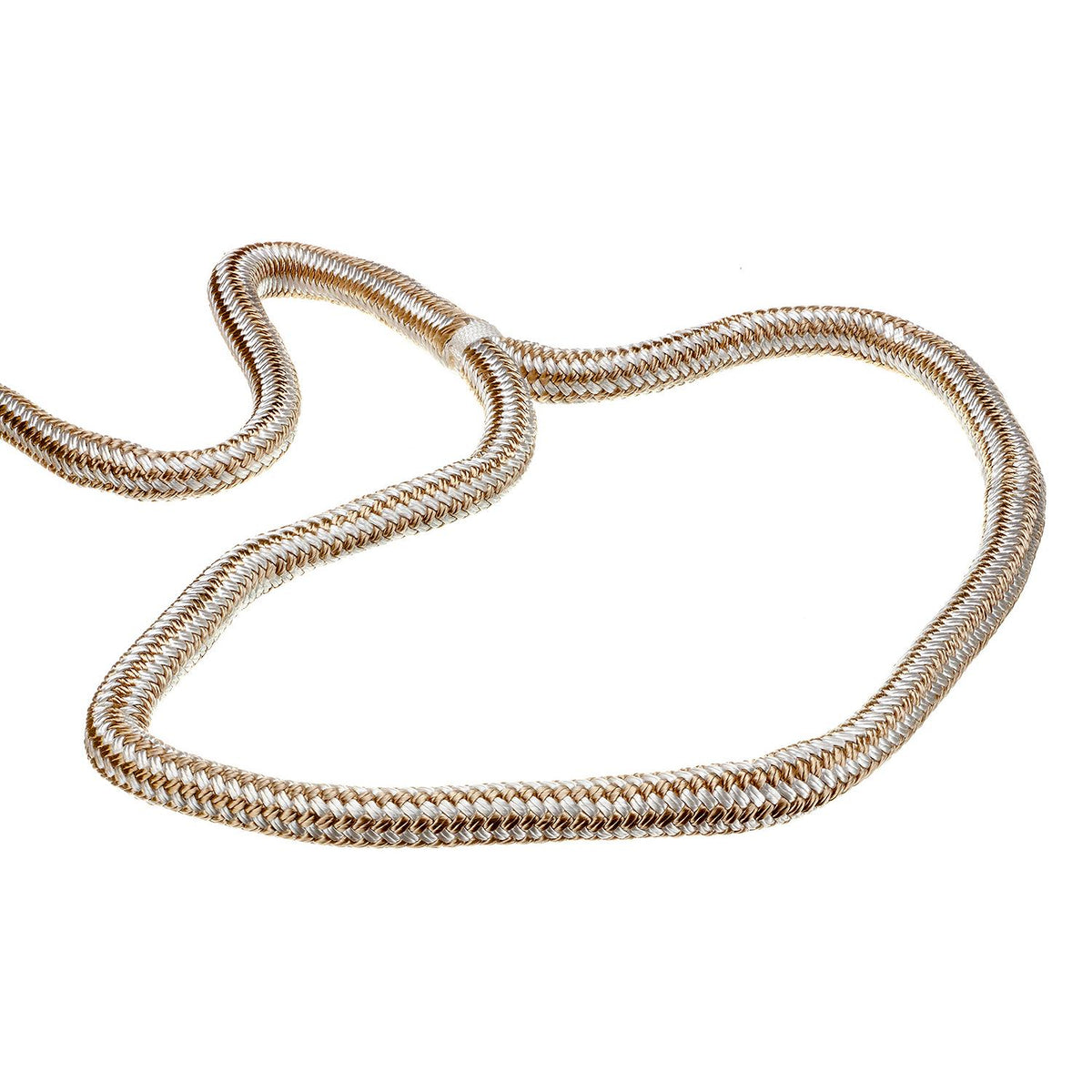 Double Braid Nylon Dock Line, Gold/ White,  3/4in x 25ft
