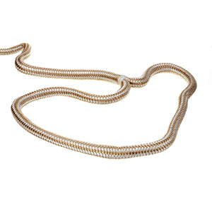 Double Braid Nylon Dock Line, Gold/ White, 3/4in x 35ft