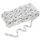Premium 3-Strand Twisted Nylon Dock Line, White w/ Blue Tracer, 3/8in x 25ft
