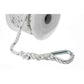 Premium 3-Strand Twisted Nylon Anchor Line, White w/ Blue Tracer, 3/8in x 50ft