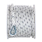 Premium 3-Strand Twisted Nylon Anchor Line, White w/ Blue Tracer, 3/8in x 150ft