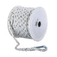 Premium 3-Strand Twisted Nylon Anchor Line, White w/ Blue Tracer, 3/8in x 150ft