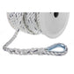 Premium 3-Strand Twisted Nylon Anchor Line, White w/ Blue Tracer, 1/2in x 100ft