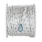 Premium 3-Strand Twisted Nylon Anchor Line, White w/ Blue Tracer, 1/2in x 200ft