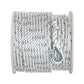 Premium 3-Strand Twisted Nylon Anchor Line, White w/ Blue Tracer, 1/2in x 250ft