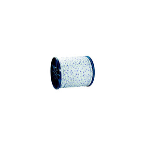 Premium 3-Strand Twisted Nylon Rope/ Spool, White w. Blue Tracer, 3/8 X 600ft