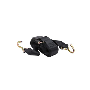 Premium Gunwale Trailer Tie Down Strap, Black, 2in x 16ft