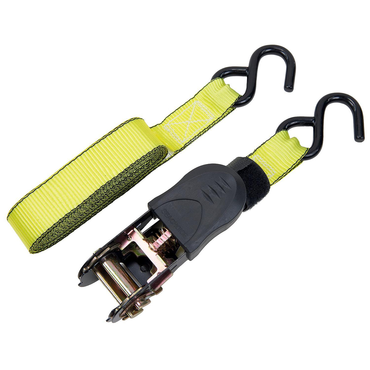 Ratchet Tie-Downs, 1inx 15ft,  4-Pack, 4/PK