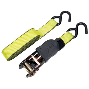 Ratchet Tie-Downs, 1inx 15ft,  4-Pack, 4/PK