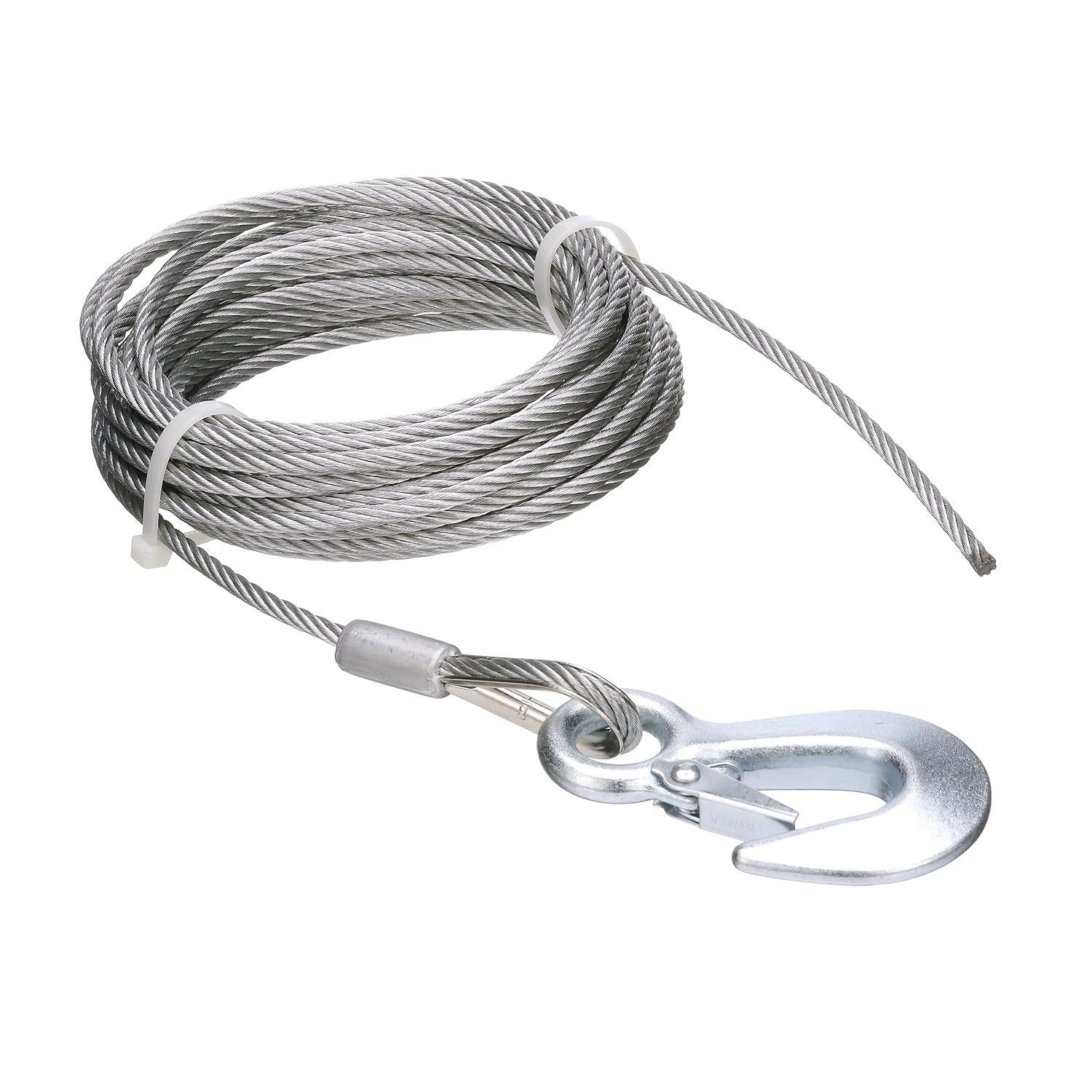 Galvanized Winch Cable, 3/16in x 25ft