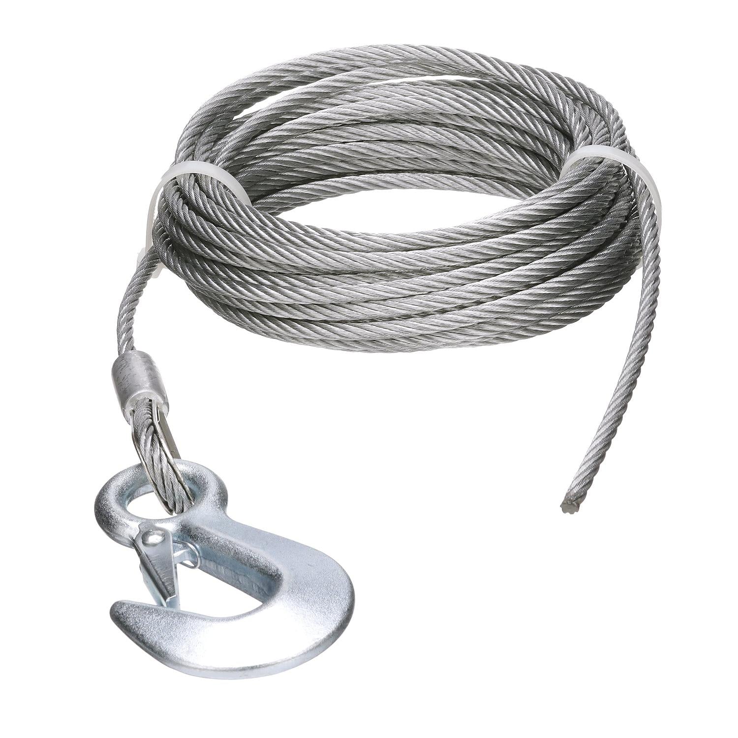 Galvanized Winch Cable, 3/16in x 25ft