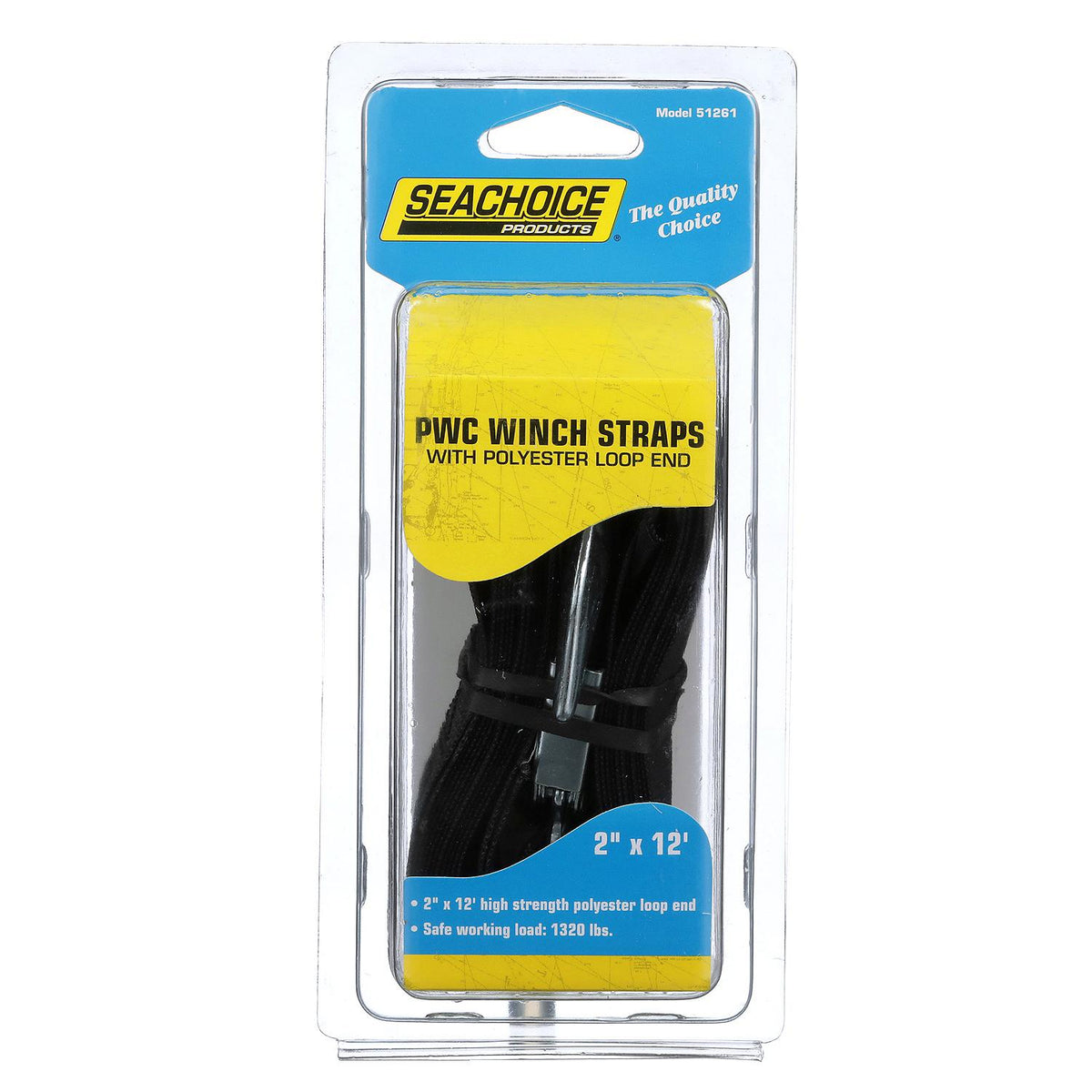 PWC Winch Strap w/ Loop End, 2in x 12ft